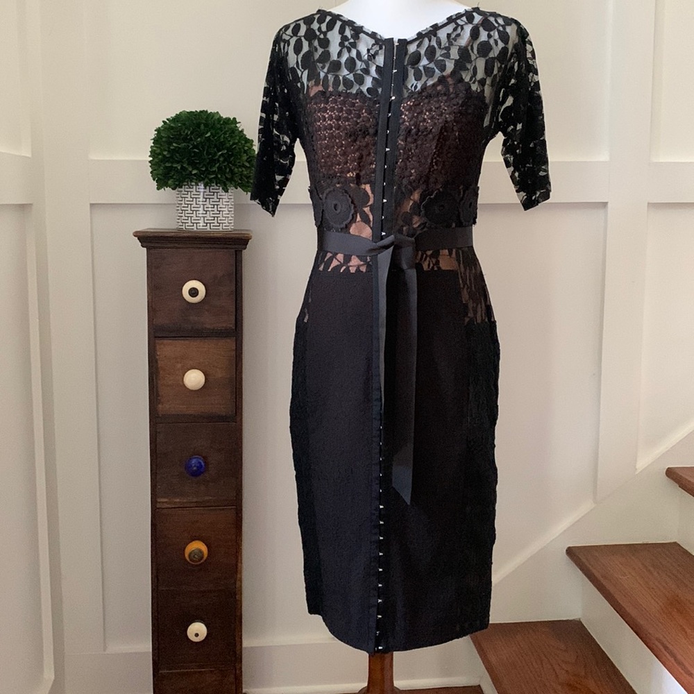 Elegant and sexy Anthropologie lace black dress, 6.